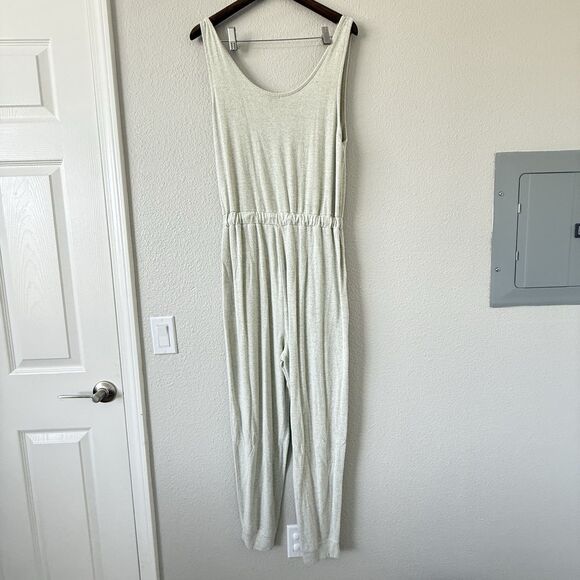 7 For All Mankind GREEN Womens Loungewear Jersey Jumpsuit Sleeveless Size M - Picture 9 of 11